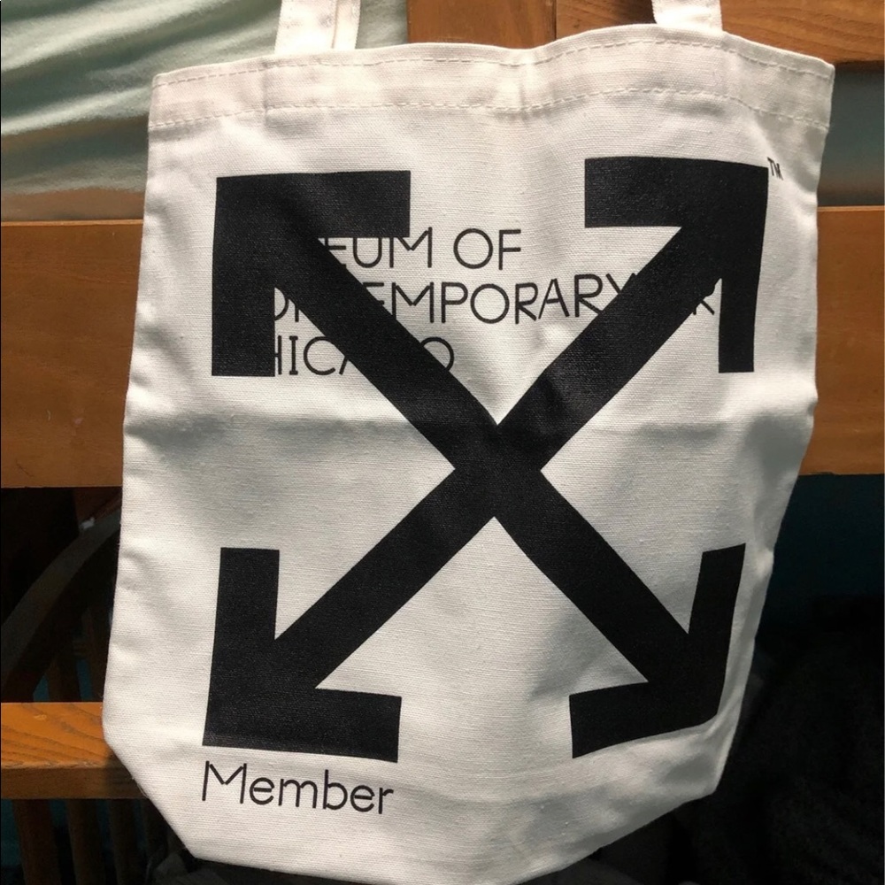 Virgil Abloh x MCA Tote Bag White